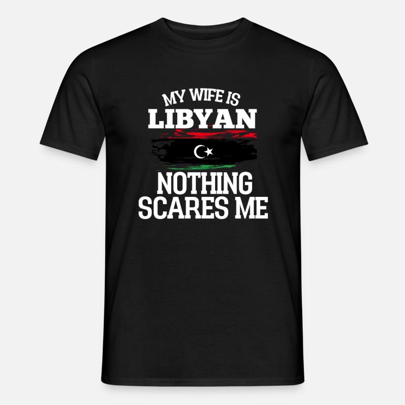 Libia Ehefrau - Männer T-Shirt - Schwarz