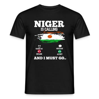 Niger - Men's T-Shirt - black - Front - AI Model Male 178 light (178cm)