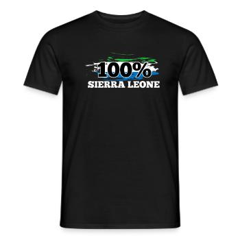 Sierra Leone - Männer T-Shirt - Schwarz - Vorne - AI Model Male 178 light (178cm)