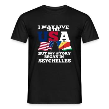 Seychelles - Men's T-Shirt - black - Front - AI Model Male 178 light (178cm)