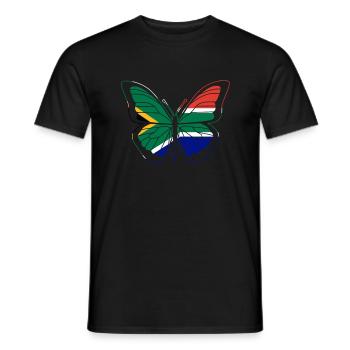 South Africa - Men's T-Shirt - black - Front - AI Model Male 178 light (178cm)