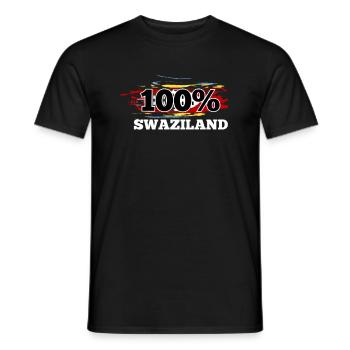 Swaziland - T-shirt homme - noir - Devant - AI Model Male 178 light (178cm)