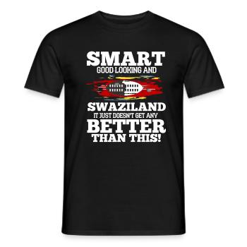 Swaziland - T-shirt homme - noir - Devant - AI Model Male 178 light (178cm)
