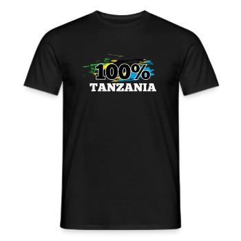 Tanzania - Men's T-Shirt - black - Front - AI Model Male 178 light (178cm)