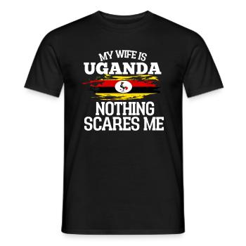 Uganda - Men's T-Shirt - black - Front - AI Model Male 178 light (178cm)
