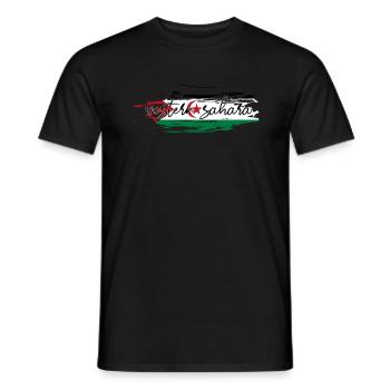 Sahara occidental - T-shirt homme - noir - Devant - AI Model Male 178 light (178cm)
