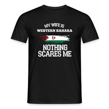 Sahara occidental - T-shirt homme - noir - Devant - AI Model Male 178 light (178cm)