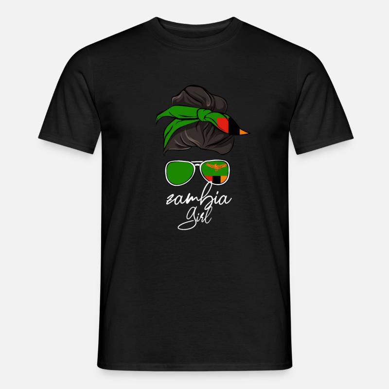Sambia - Männer T-Shirt - Schwarz