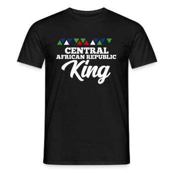 Central African Republic - Men's T-Shirt - black - Front - AI Model Male 178 light (178cm)