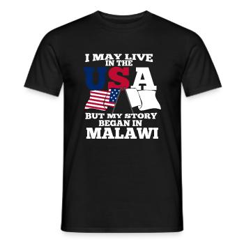 Malawi - Men's T-Shirt - black - Front - AI Model Male 178 light (178cm)