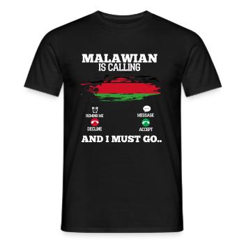 Malawi - Men's T-Shirt - black - Front - AI Model Male 178 light (178cm)