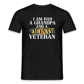 Vétéran de l’armée américaine au Vietnam - T-shirt homme - noir - Devant - AI Model Male 178 light (178cm)