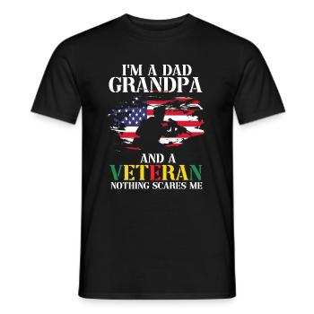 Vétéran de l’armée américaine au Vietnam - T-shirt homme - noir - Devant - AI Model Male 178 light (178cm)