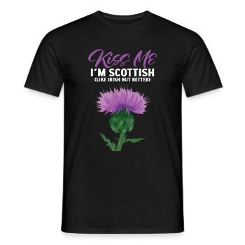 Embrasse-moi, je suis Scottish Thisle - T-shirt homme - noir - Devant - AI Model Male 178 light (178cm)