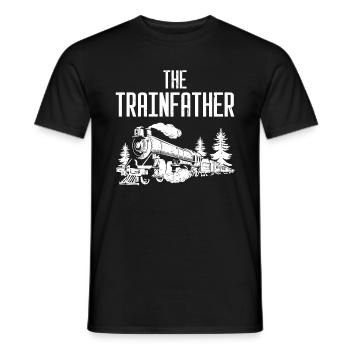 Der Zugvater - Männer T-Shirt - Schwarz - Vorne - AI Model Male 178 light (178cm)