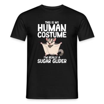 Sugar Glider Flying Squirrel - Men's T-Shirt - black - Front - AI Model Male 178 light (178cm)