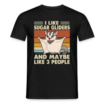 Sugar Glider Flying Squirrel - Men's T-Shirt - black - Front - AI Model Male 178 light (178cm)