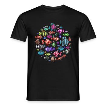Aquarium Fish Gift - Men's T-Shirt - black - Front - AI Model Male 178 light (178cm)