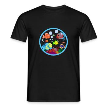 Aquarium Fish Gift - Men's T-Shirt - black - Front - AI Model Male 178 light (178cm)