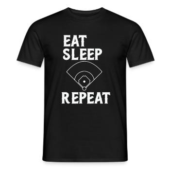 Baseball - Männer T-Shirt - Schwarz - Vorne - AI Model Male 178 light (178cm)