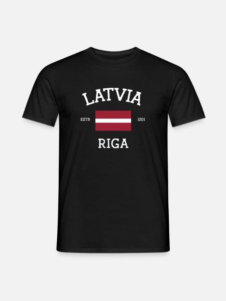 Latvia - Men's T-Shirt - black