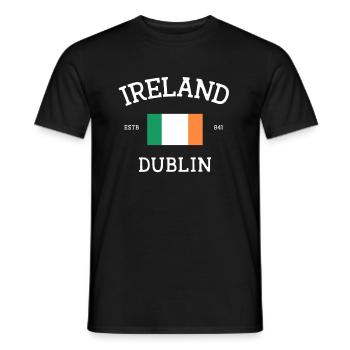 Irlande - T-shirt homme - noir - Devant - AI Model Male 178 light (178cm)