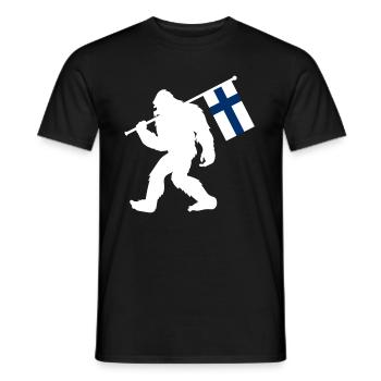 Finnland Bigfoot - Männer T-Shirt - Schwarz - Vorne - AI Model Male 178 light (178cm)