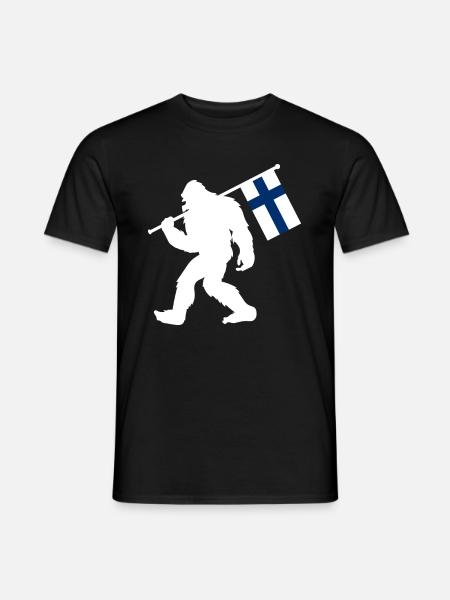 Finnland Bigfoot - Männer T-Shirt - Schwarz