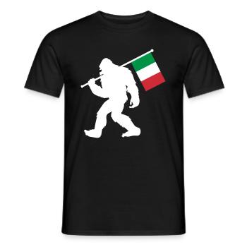 Italy - Men's T-Shirt - black - Front - AI Model Male 178 light (178cm)
