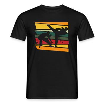 Capoeira Retro - Men's T-Shirt - black - Front - AI Model Male 178 light (178cm)