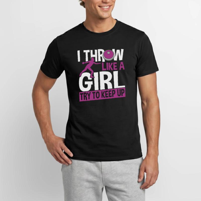Diskuswerfen Diskuswerfer Geschenk Männer T-Shirt