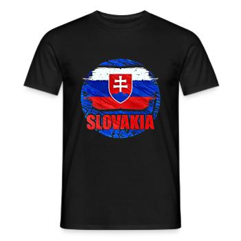 Slowakei - Männer T-Shirt - Schwarz - Vorne - AI Model Male 178 light (178cm)