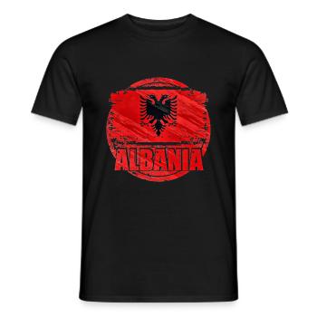 Albanie - T-shirt homme - noir - Devant - AI Model Male 178 light (178cm)