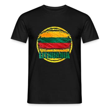 Litauen - Männer T-Shirt - Schwarz - Vorne - AI Model Male 178 light (178cm)