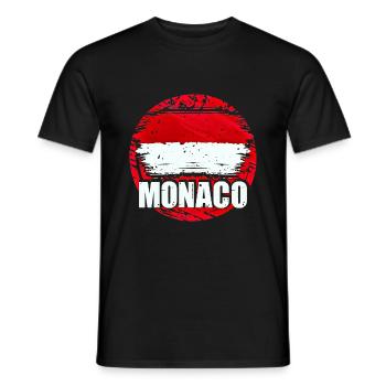 Monaco - Männer T-Shirt - Schwarz - Vorne - AI Model Male 178 light (178cm)