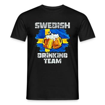 Équipe de beuverie de Suède - T-shirt homme - noir - Devant - AI Model Male 178 light (178cm)