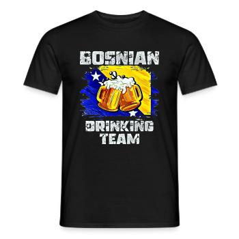 Équipe de boisson de Bosnie-Herzégovine - T-shirt homme - noir - Devant - AI Model Male 178 light (178cm)