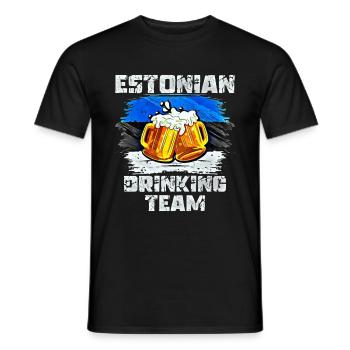 Équipe de beuverie d’Estonie - T-shirt homme - noir - Devant - AI Model Male 178 light (178cm)