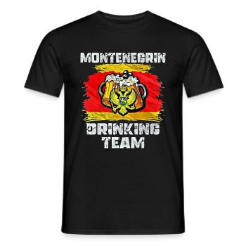 Équipe de beuverie du Monténégro - T-shirt homme - noir - Devant - AI Model Male 178 light (178cm)