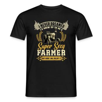 Traktorliebhaber Lustiges Traktorgeschenk - Männer T-Shirt - Schwarz - Vorne - AI Model Male 178 light (178cm)