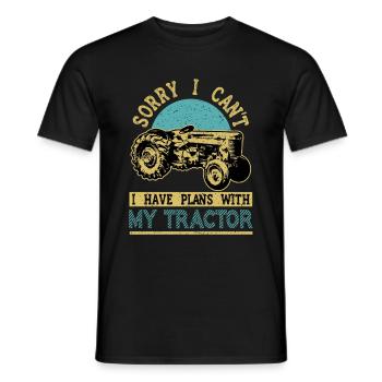 Traktorliebhaber Lustiges Traktorgeschenk - Männer T-Shirt - Schwarz - Vorne - AI Model Male 178 light (178cm)