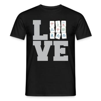 Cadeau pour les fans de Mahjong - T-shirt homme - noir - Devant - AI Model Male 178 light (178cm)