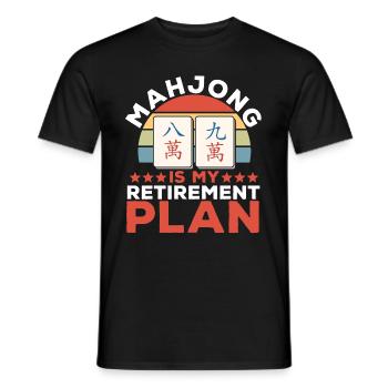 Cadeau pour les fans de Mahjong - T-shirt homme - noir - Devant - AI Model Male 178 light (178cm)