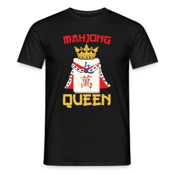 Cadeau pour les fans de Mahjong - T-shirt homme - noir - Devant - AI Model Male 178 light (178cm)