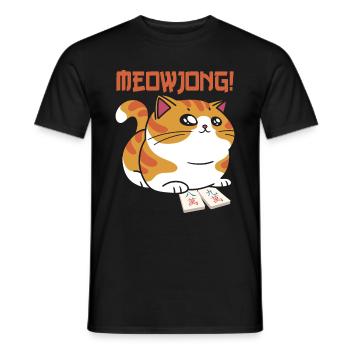 Cadeau pour les fans de Mahjong - T-shirt homme - noir - Devant - AI Model Male 178 light (178cm)
