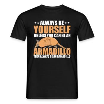 Armadillo Pet Armadillo Gift - Men's T-Shirt - black - Front - AI Model Male 178 light (178cm)