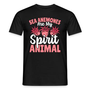 Sea Anemones Gift - Men's T-Shirt - black - Front - AI Model Male 178 light (178cm)