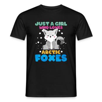 Niedliches Polarfuchs-Geschenk - Männer T-Shirt - Schwarz - Vorne - AI Model Male 178 light (178cm)