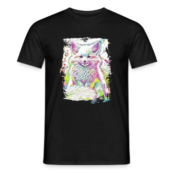 Niedliches Polarfuchs-Geschenk - Männer T-Shirt - Schwarz - Vorne - AI Model Male 178 light (178cm)