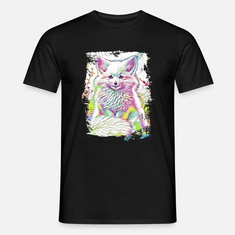 Cute arctic fox gift - Men's T-shirt - black